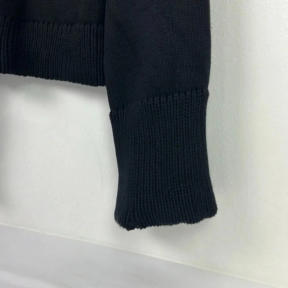 Milly New Women’s Large Black Cropped Italian Pullover Sweater - Picture 5 of 10